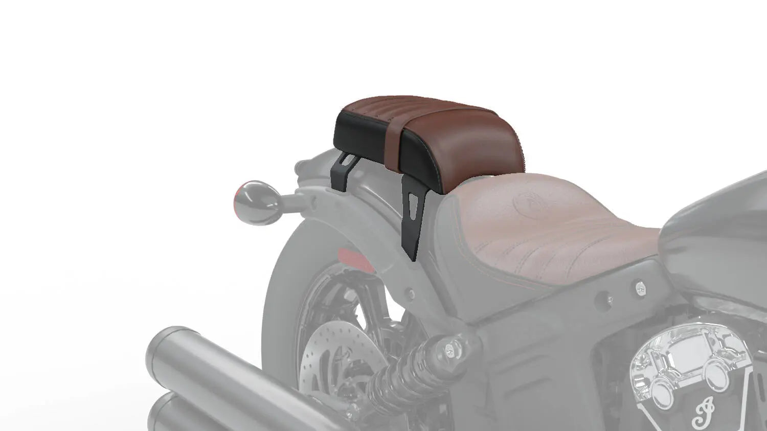 Genuine Leather Passenger Seat, Brown