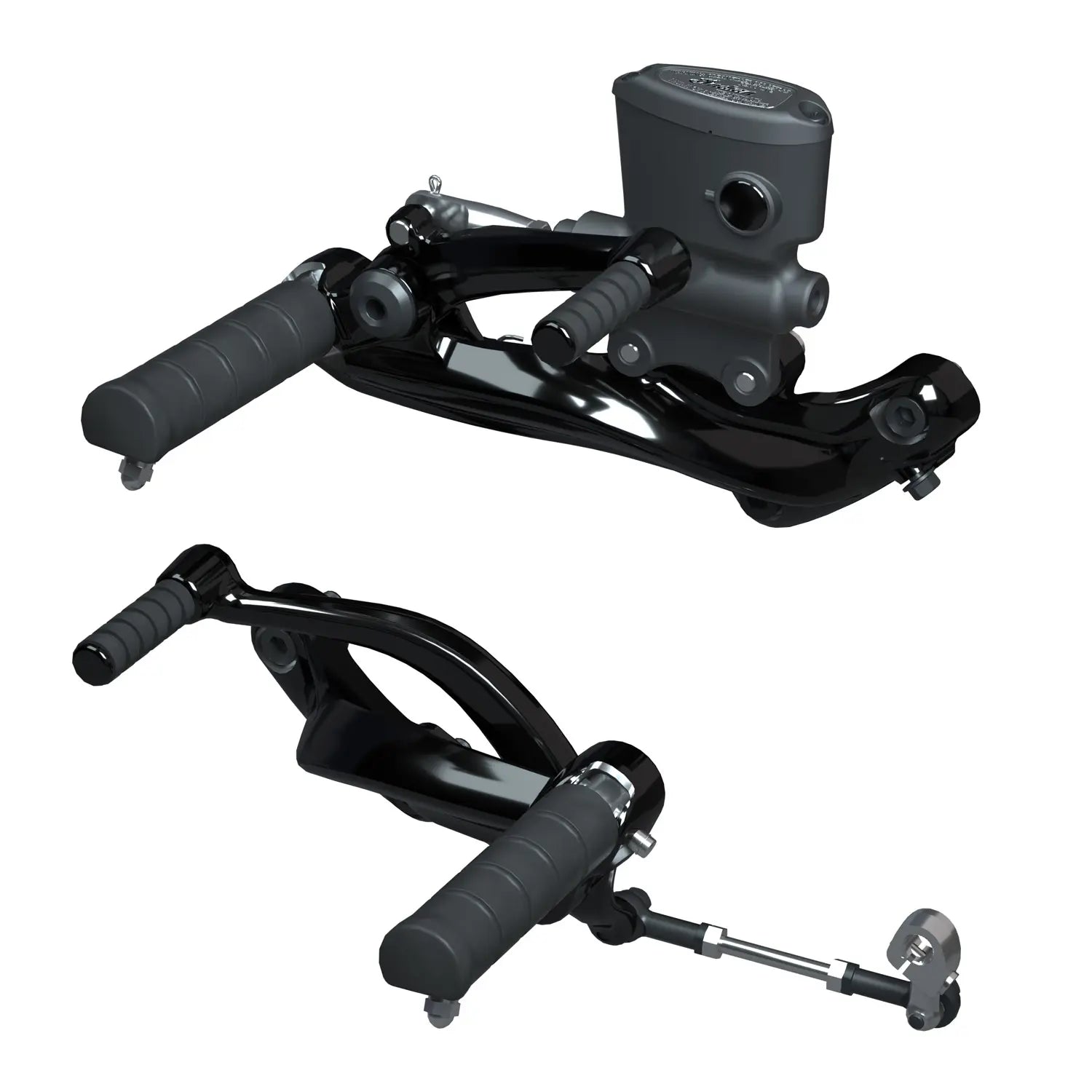 Mid Foot Controls with Pegs, Cruiser Black
