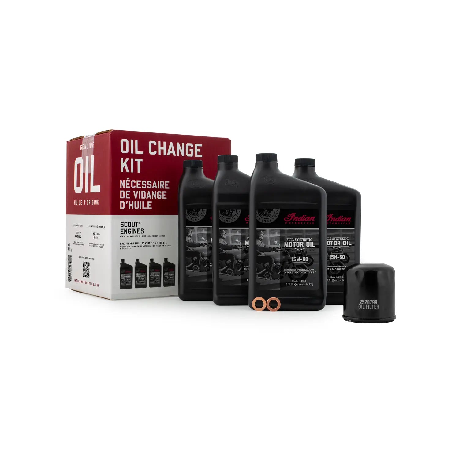 Indian Scout Oil Change Kit 15W60 Motor Oil